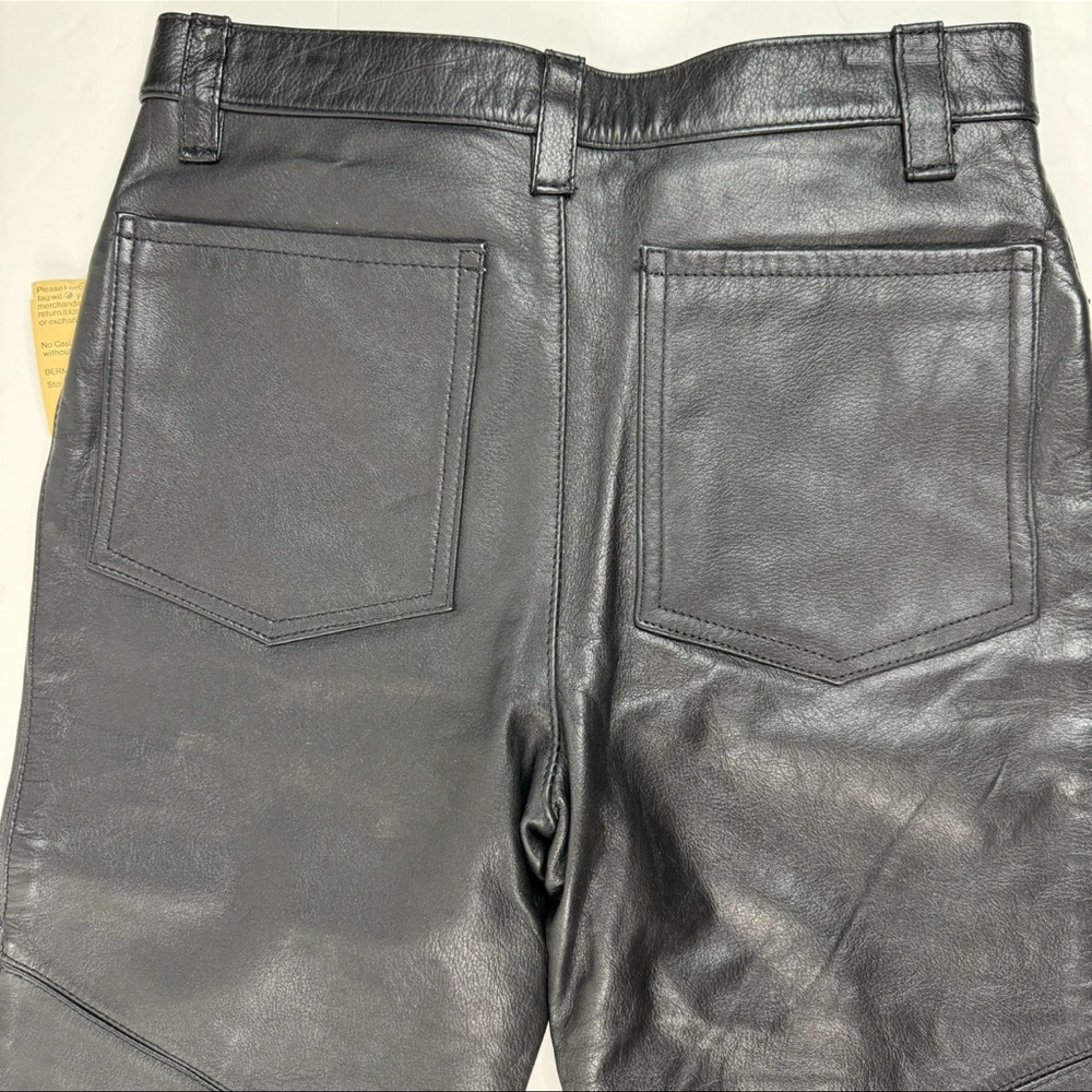 Vintage Berman’s Black Leather Pants - Picture 4 of 6